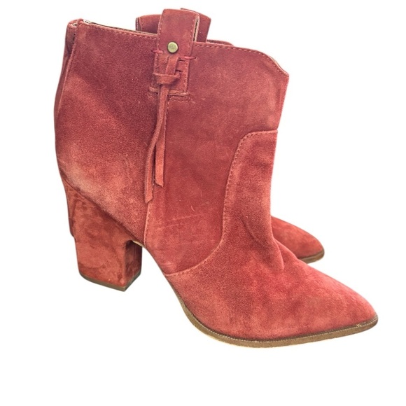 Sam Edelman Niomi Suede Western boho 
Booties In Red Paprika Size 7 preloved - Picture 9 of 10